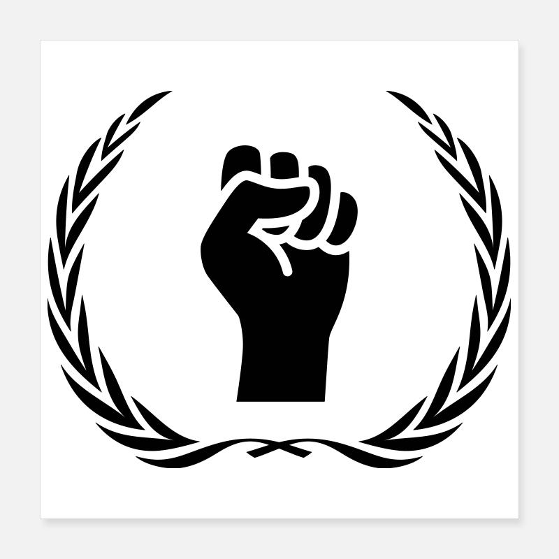 Hand Faust Kranz Poster 40x40 cm