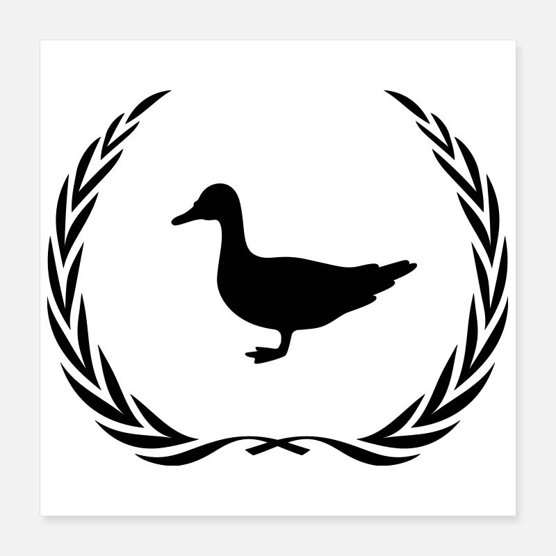 Couronne d’animal de canard Poster 40 x 40 cm