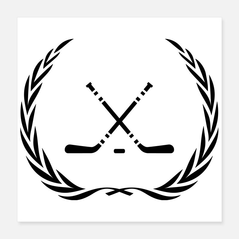 Eishockey hockeyschläger Kranz Poster 16" x 16" (40x40 cm)