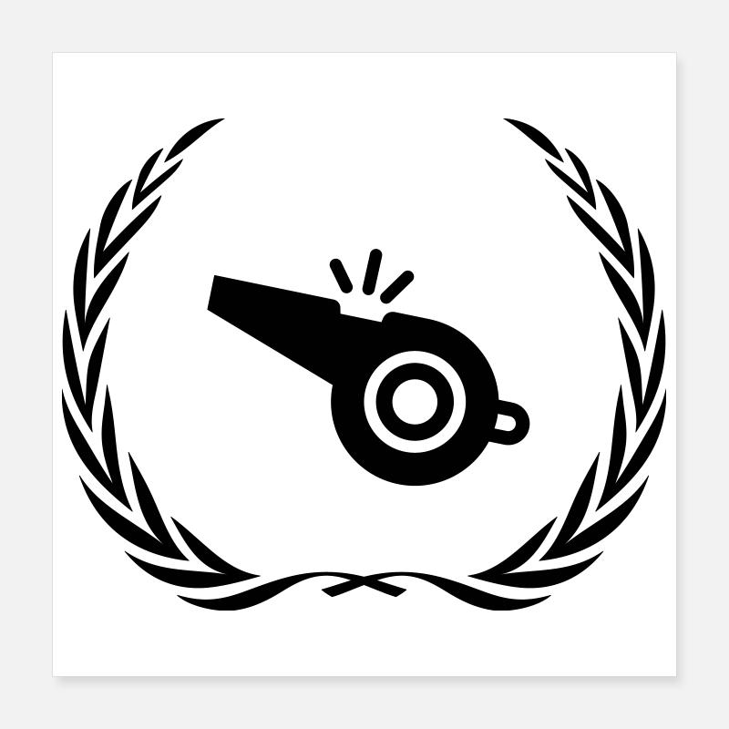 Sifflet Sifflet Couronne Poster 40 x 40 cm