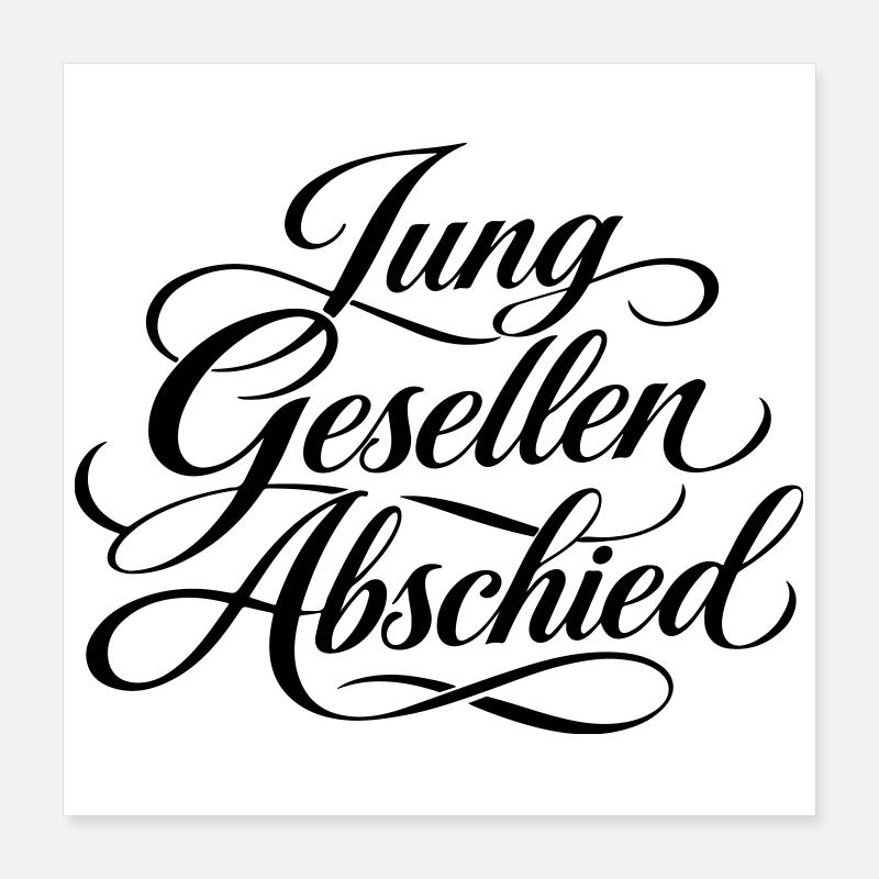 Enterrement de vie de garçon Poster 40 x 40 cm