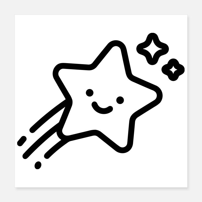 Sternschnuppe Poster 40x40 cm