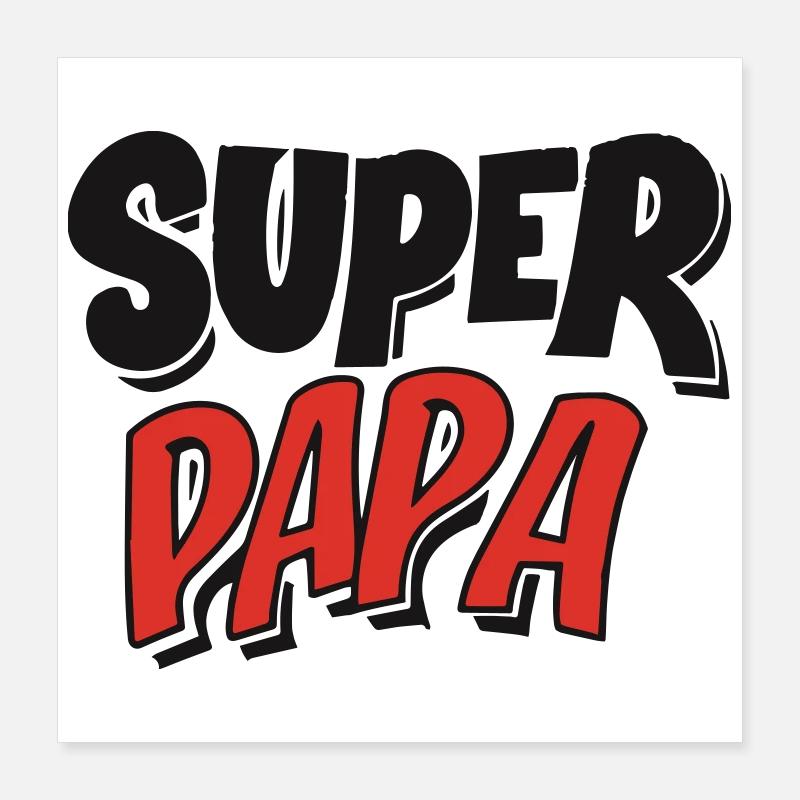 Design BD : 'Super Papa' en Bulle Comic Poster 40 x 40 cm