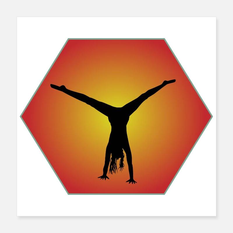 Silhouette Hexagon Poster 16" x 16" (40x40 cm)