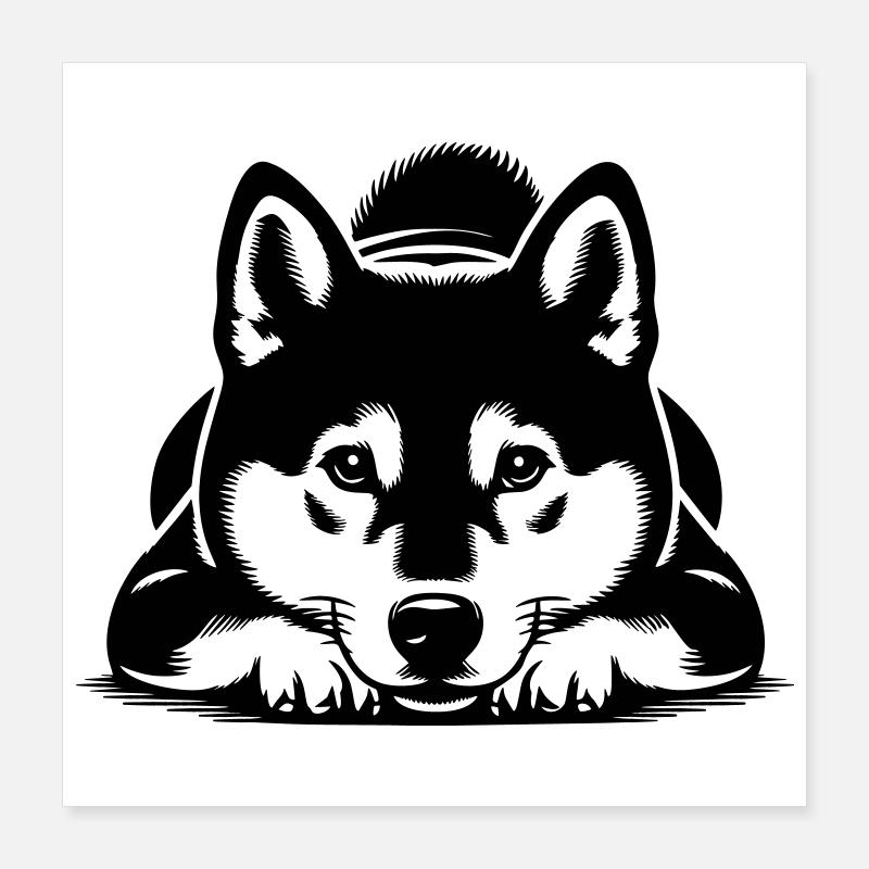 Shiba Poster 40x40 cm