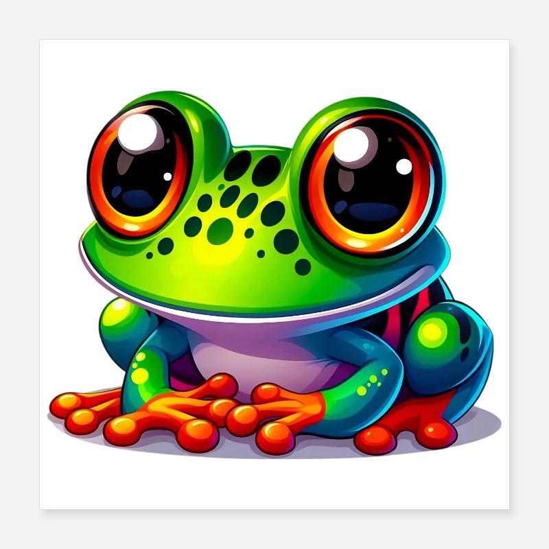 Frosch Poster 40x40 cm