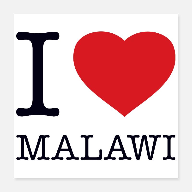 J’ADORE LE MALAWI Poster 40 x 40 cm