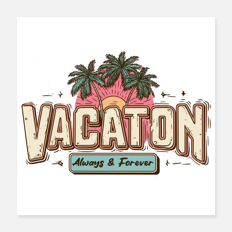 Vacation Retro Poster 16" x 16" (40x40 cm)