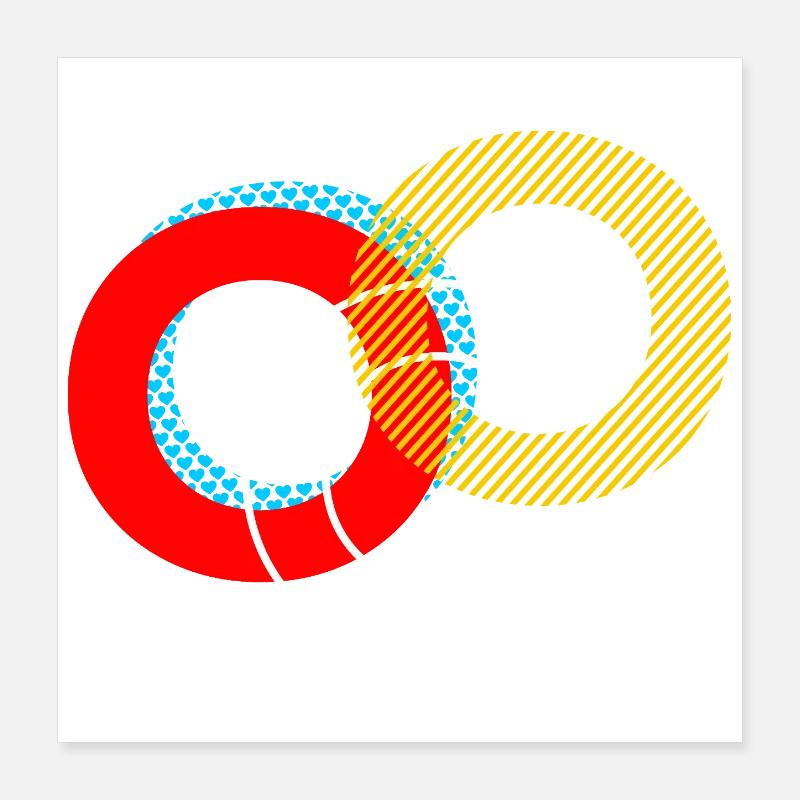 o Conception de lettrage Poster 40 x 40 cm