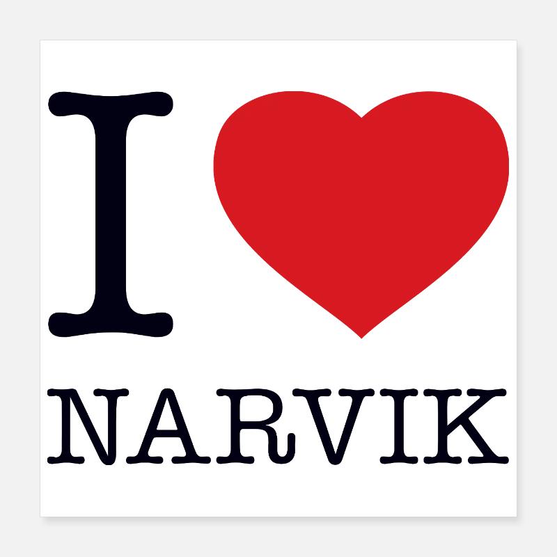 i love Narvik Poster 16" x 16" (40x40 cm)