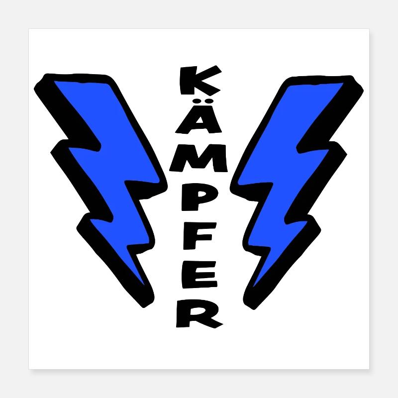 Kämpfer - Glücksbringer - Mutmacher Poster 40x40 cm