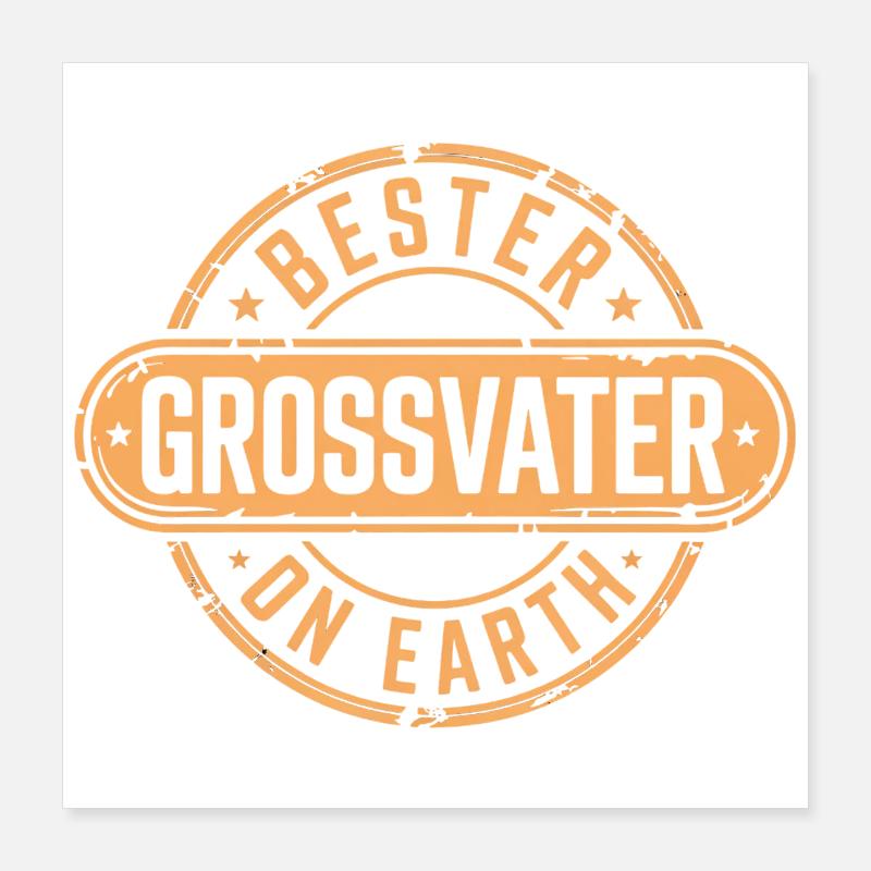 Bester Grossvater Opa Poster 40x40 cm