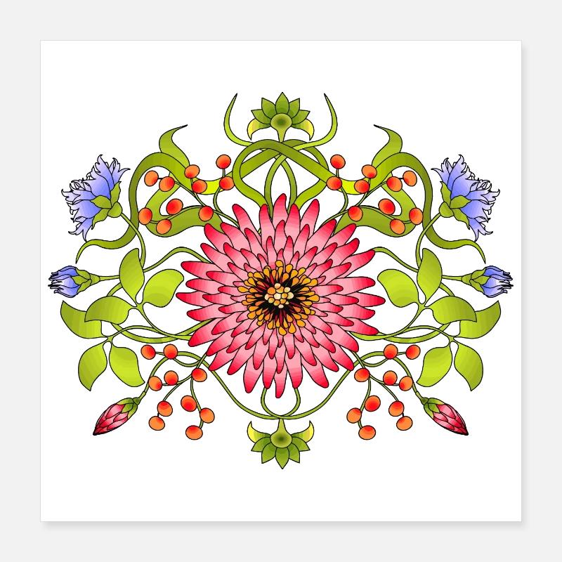 Fleur Poster 40 x 40 cm