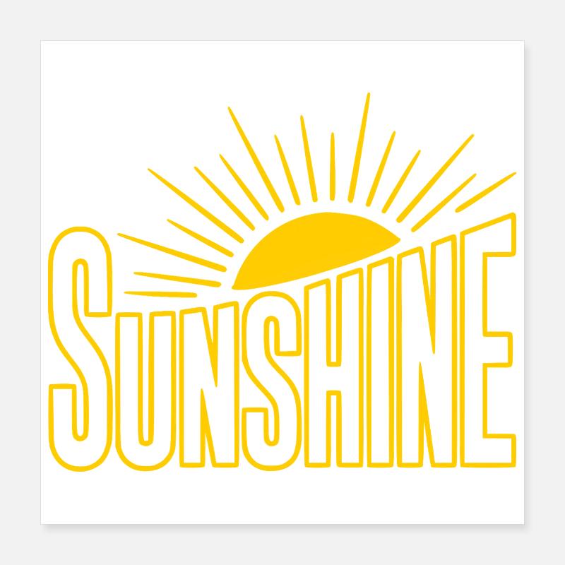 Sonnenstrahl Sunshine Logo Poster 40x40 cm