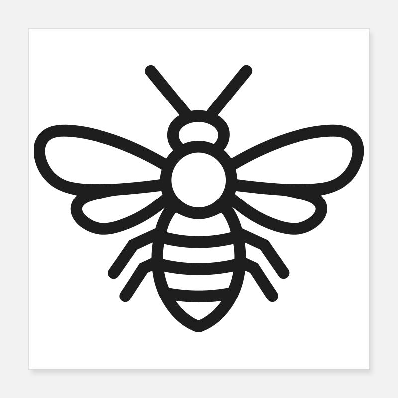 Biene Poster 40x40 cm