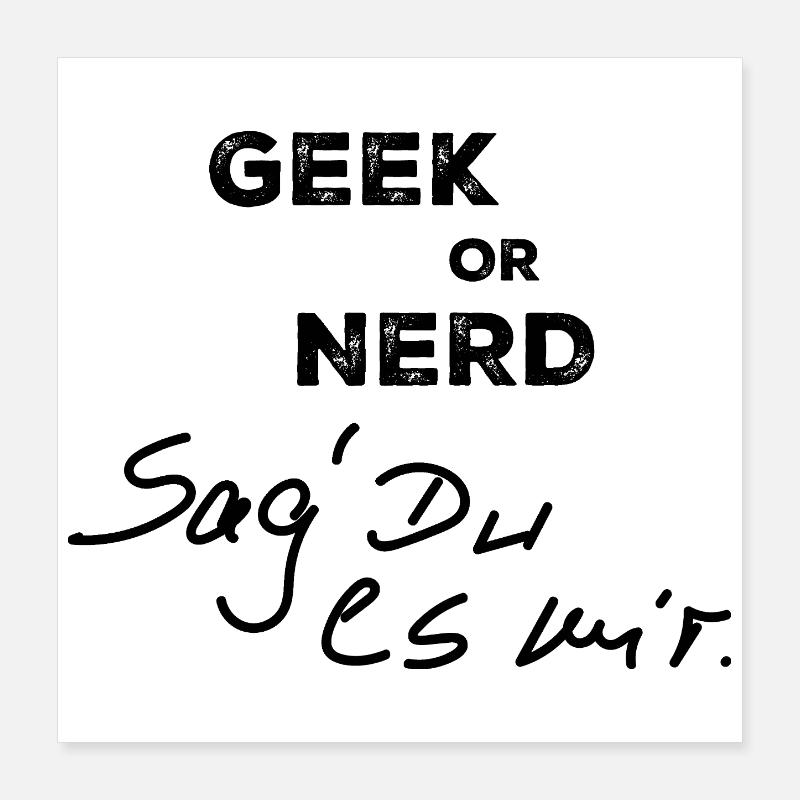 Geek ou NERD Poster 40 x 40 cm
