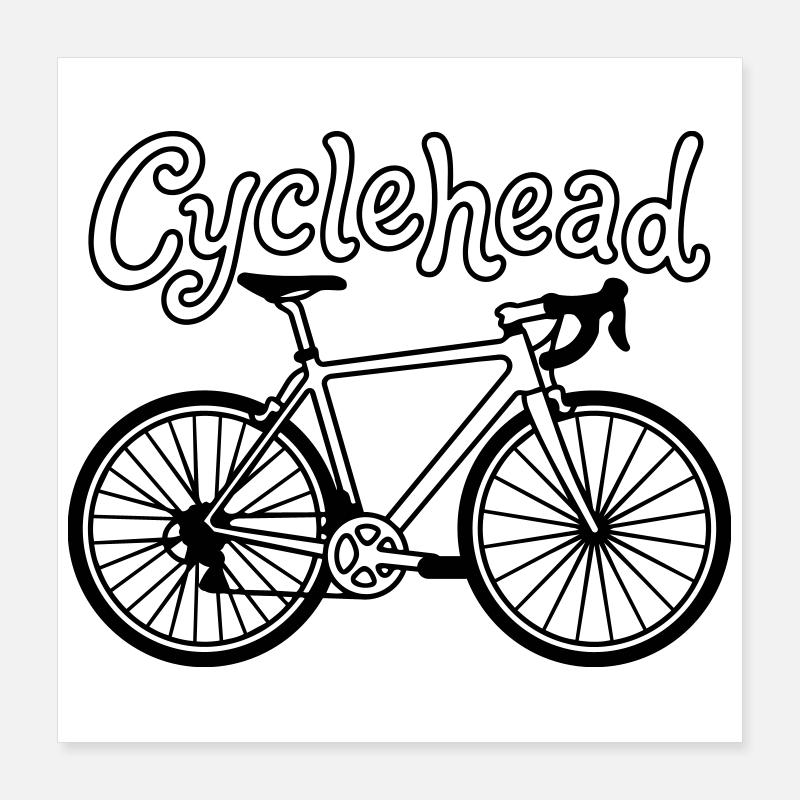 Hipster moto Poster 40 x 40 cm
