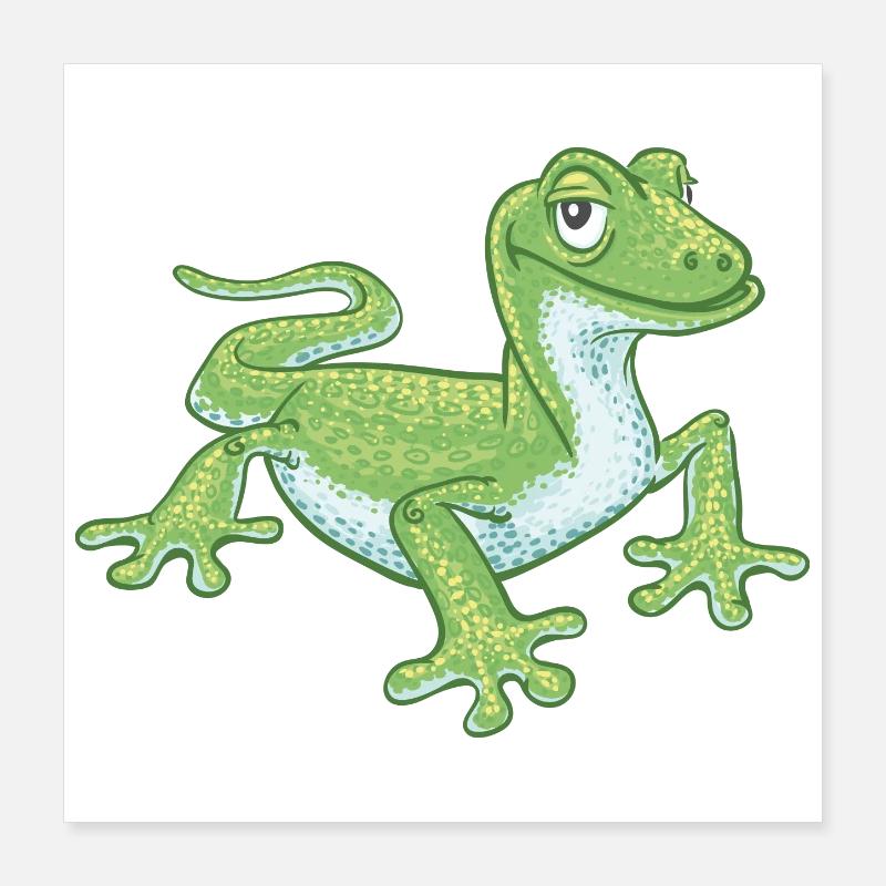 grüner gecko Poster 40x40 cm