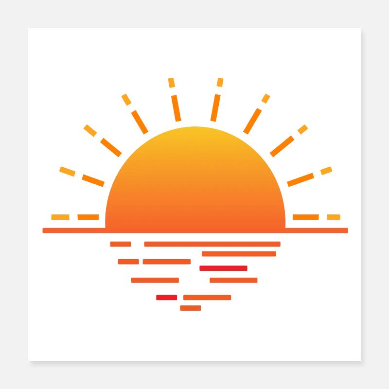 Coucher de soleil Poster 40 x 40 cm