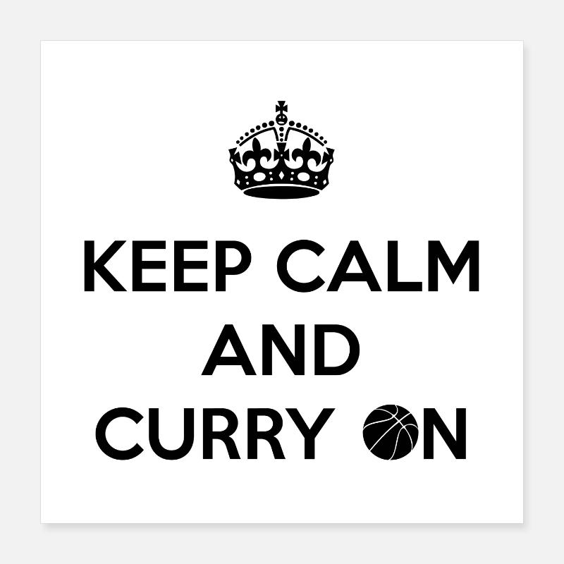 Restez calme et curry Poster 40 x 40 cm