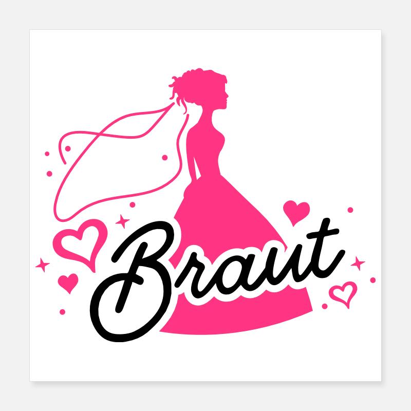 braut hochzeit Poster 40x40 cm