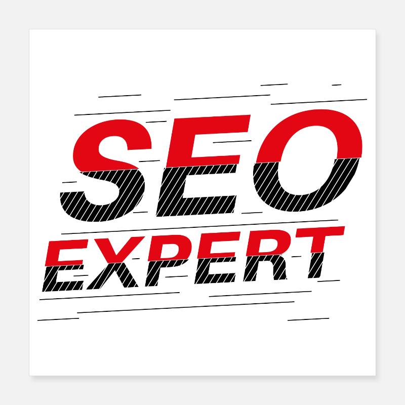 SEO Expert: Abstract Typography Poster 16" x 16" (40x40 cm)