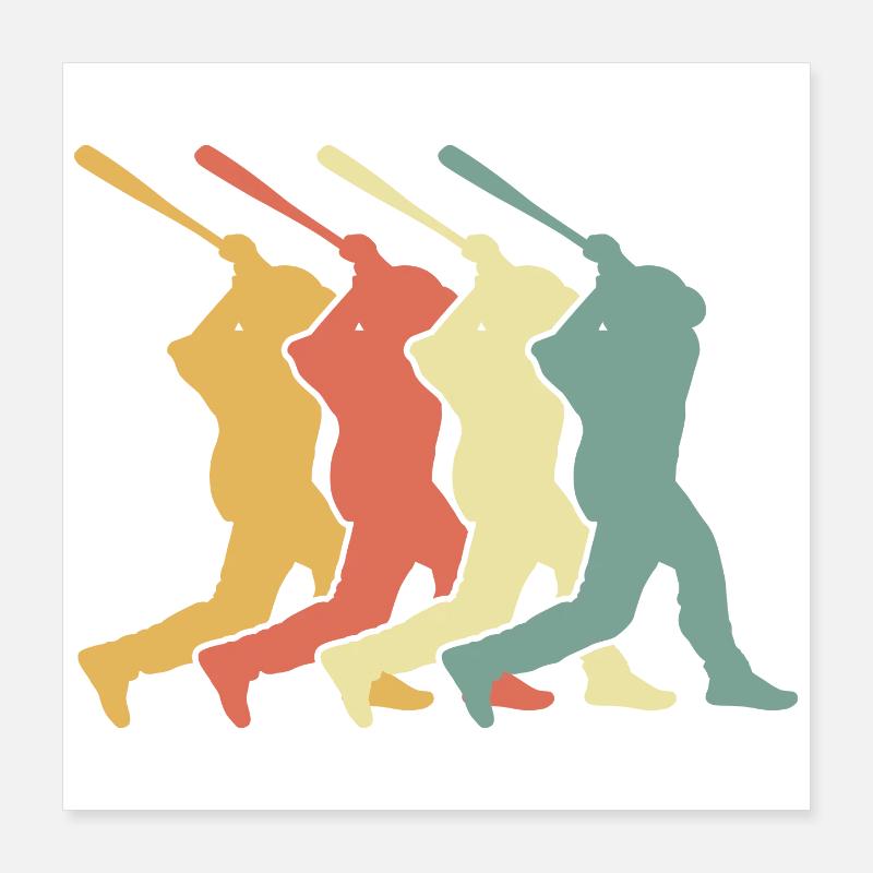 Baseball Batter Poster 40x40 cm