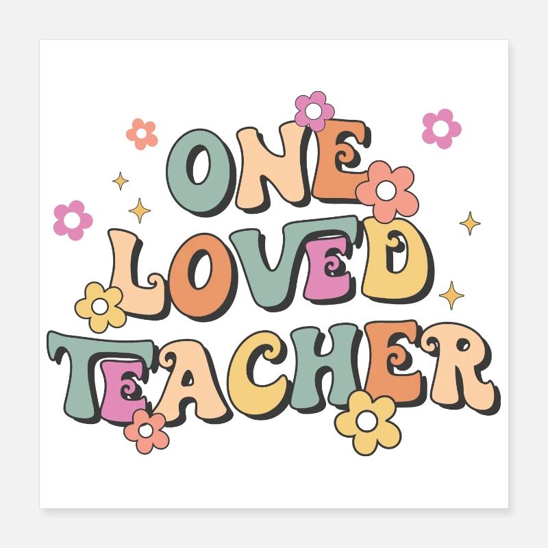Un enseignant aimé Poster 40 x 40 cm