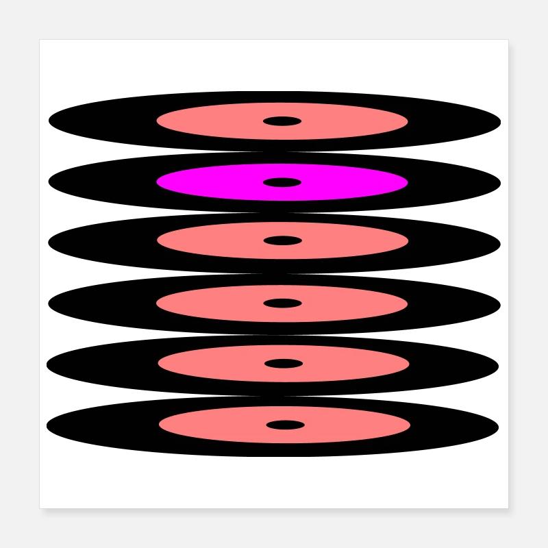 Records Poster 16" x 16" (40x40 cm)