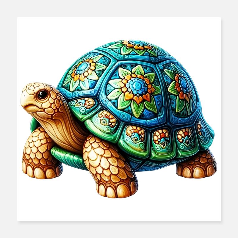 Schildkröte Poster 40x40 cm