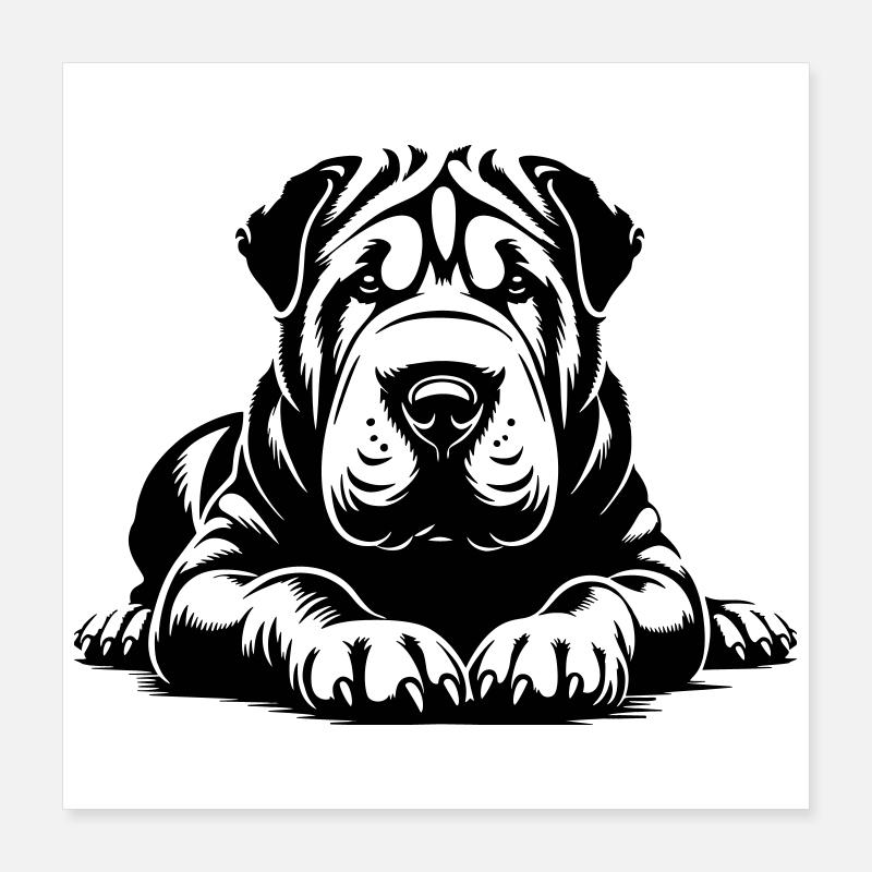 Shar Pei Poster 40x40 cm