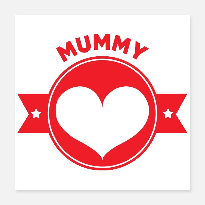 Maman d'Amour - Muttertag Poster 40x40 cm