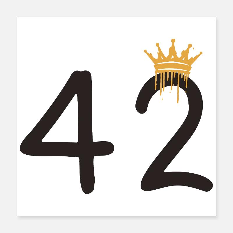 42 Poster 40x40 cm
