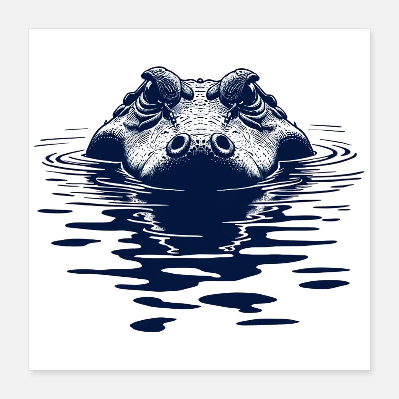 Alligator Crocodile Poster 40 x 40 cm
