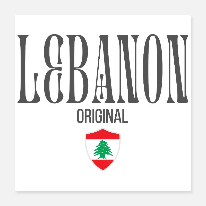 Fierté libanaise, design minimaliste et élégant Poster 40 x 40 cm