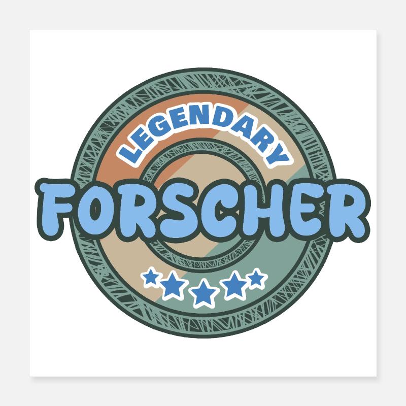 Forscher als Geschenkidee Poster 40x40 cm