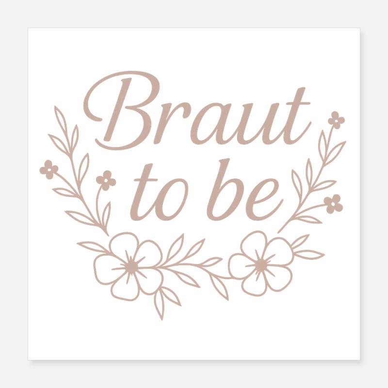 future mariée / design minimaliste Poster 40 x 40 cm