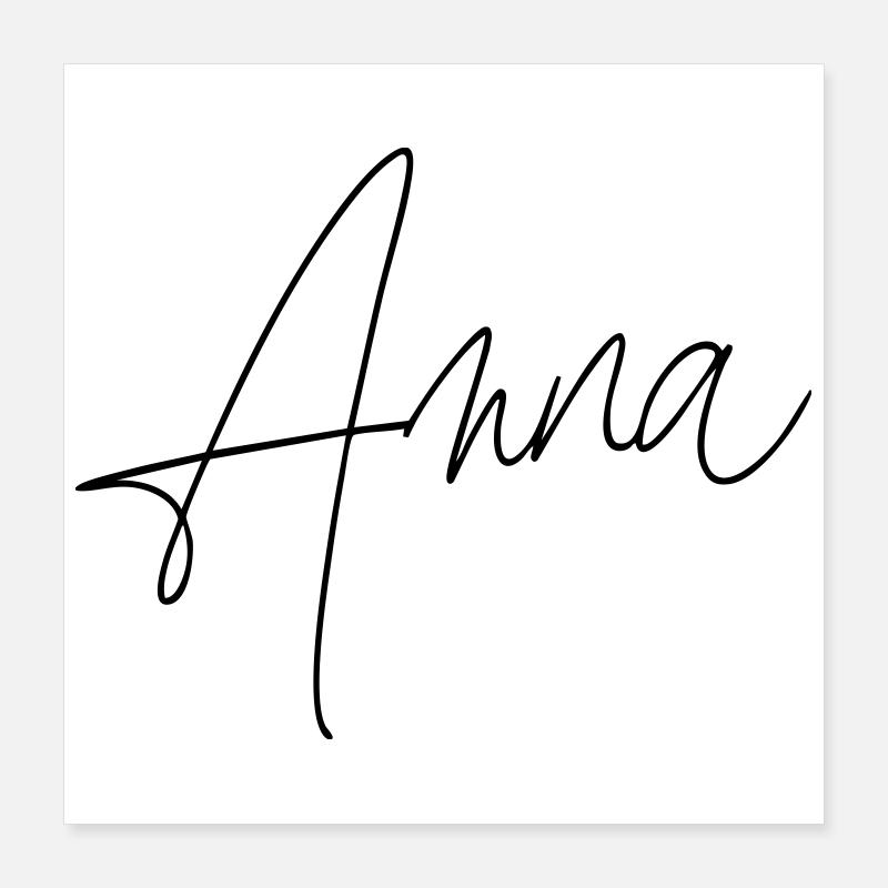 anna / handschrift design Poster 40x40 cm
