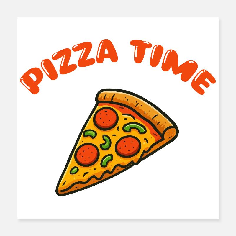Bande dessinée Pizza Poster 40 x 40 cm