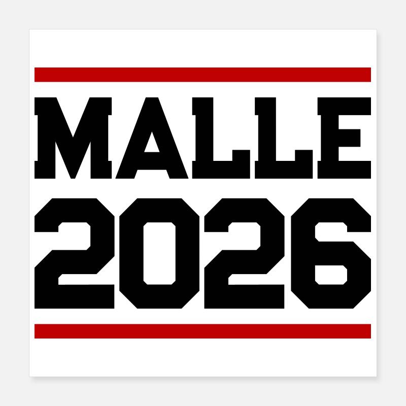 Malle 2026 Majorque Poster 40 x 40 cm