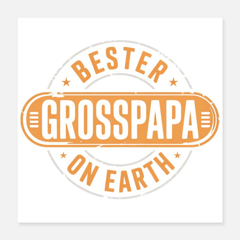 Bester Grosspapa Opa Poster 40x40 cm