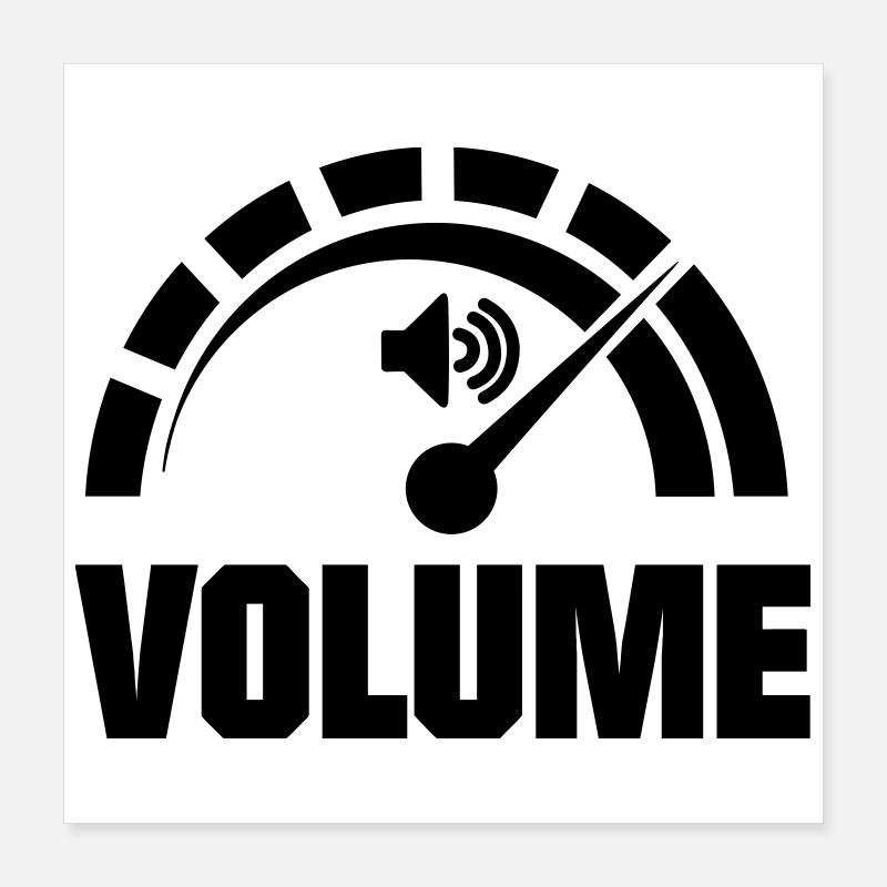 Pointeur du bouton de volume Poster 40 x 40 cm