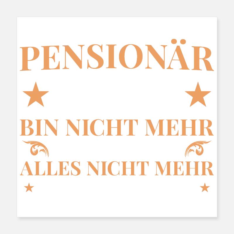 Retraité 2026 Plus responsable - Pension Poster 40 x 40 cm