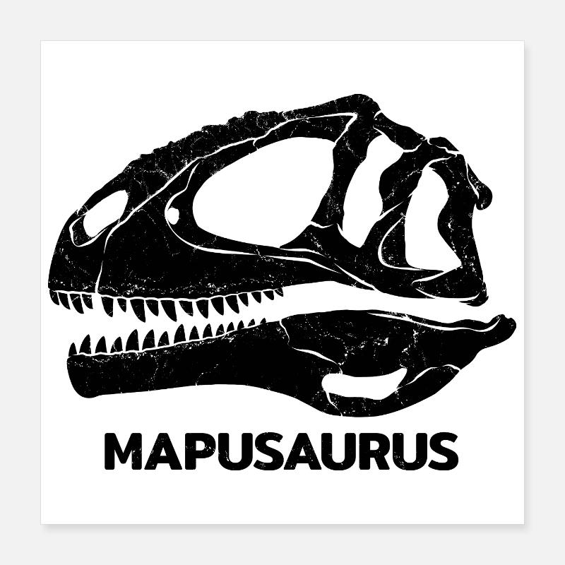 Mapusaurus Fossil Skull Poster 16" x 16" (40x40 cm)