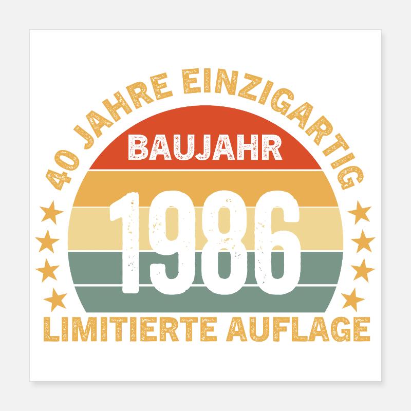 40 ANS D’ÉDITION LIMITÉE UNIQUE Poster 40 x 40 cm