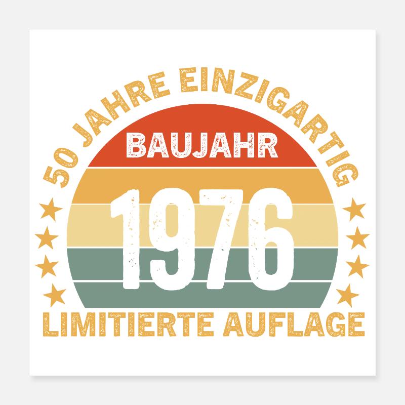 50 ANS D’ÉDITION LIMITÉE UNIQUE Poster 40 x 40 cm