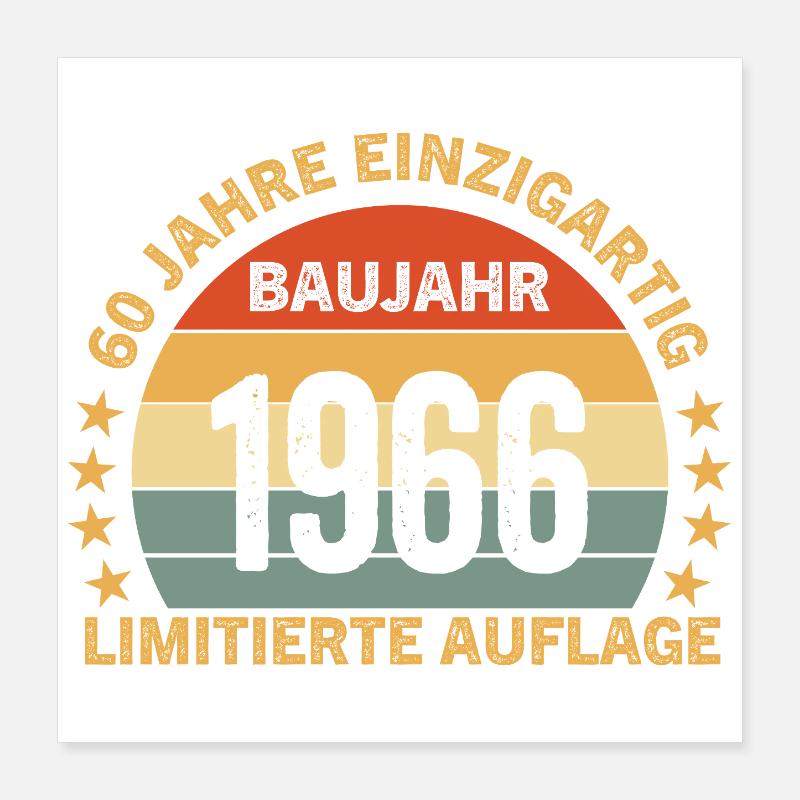 60 ANS D’ÉDITION LIMITÉE UNIQUE Poster 40 x 40 cm
