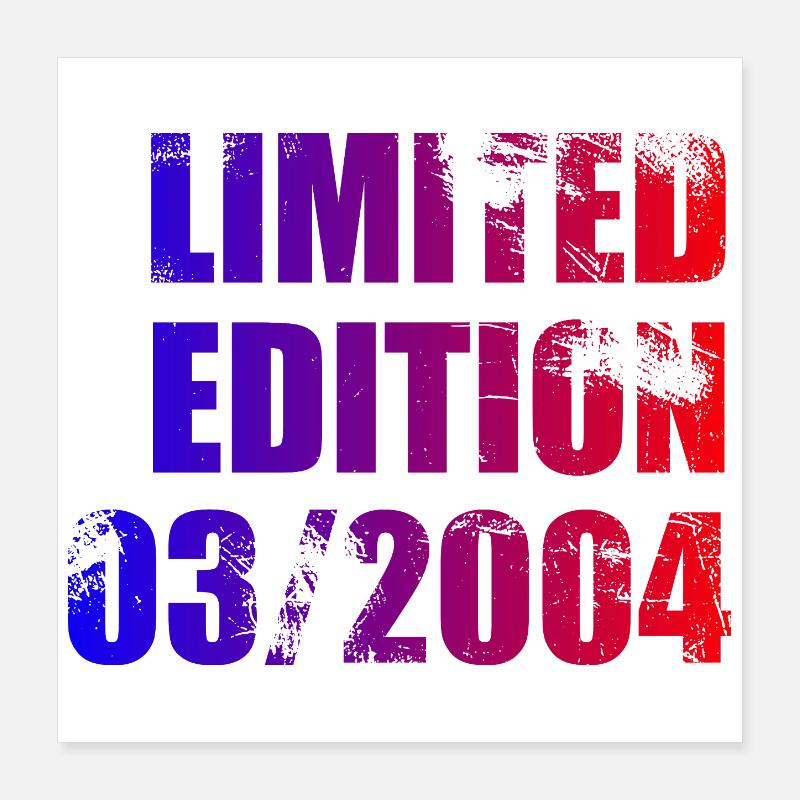 22e anniversaire Édition Limitée 03/2004 Poster 40 x 40 cm