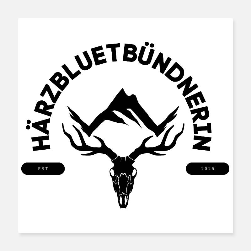 Härzbluetgraubünden Poster 40 x 40 cm