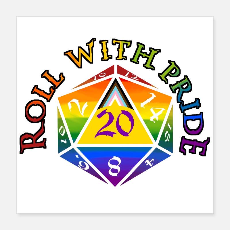 Roll with PRIDE ! Poster 40 x 40 cm